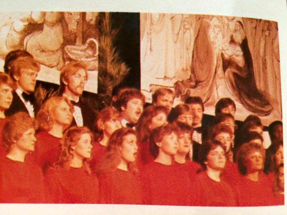 The choir. This would have been my junior year. I'm in the picture. I'm not saying where.